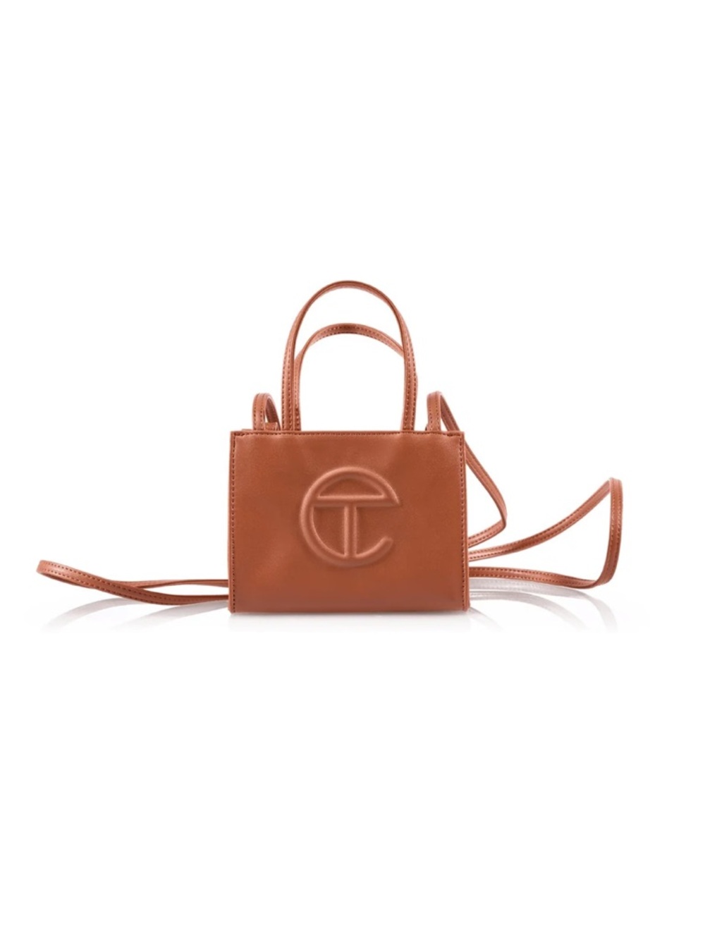 Telfar Small Shopping Bag in Tan Leather